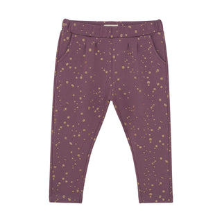 Baumwollhose Violett mit Glitzerpunkten von Creamie