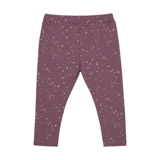 Baumwollhose Violett mit Glitzerpunkten von Creamie