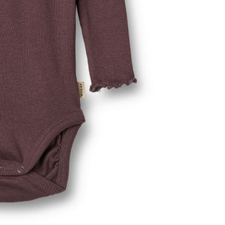 Modal Rib-Langarm-Body Lotta Fudge von Wheat