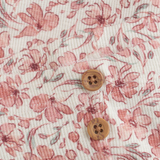 Rib Leggings Beige mit Rosa Blumenprint von En Fant