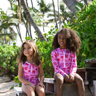 UV Badeanzug Tropical Vibes Pink von Beach & Bandits
