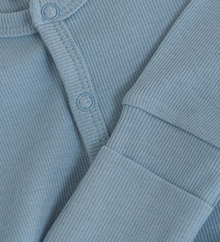 Bambus Langarm Strampler Dusty Blue von CeLaVi