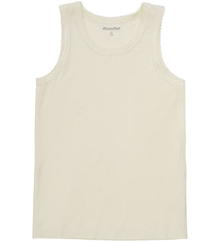 Bambus Unterhemd 2er Set Uni Beige und Beige mit Blumenprint von Minymo