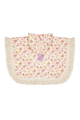 Badeponcho Mael gebrochenes weiss mit Blumenprint von Louise Misha