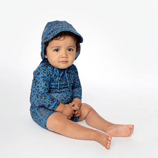 Baby UV Badeanzug Langarm Whale Shark Blau von Beach & Bandits