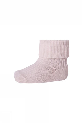 Baumwollripp Babysocken in Rose Dust von mp Denmark
