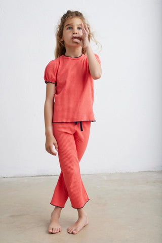 Rib-Leggings Rot von Cozmo