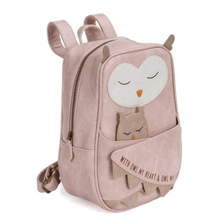 Kinderrucksack Gross Eule Isolde Vintage Pink von Little who