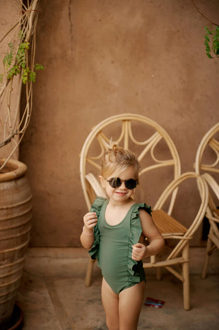 Badekleid Leopard Green Girls von elle and rapha