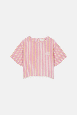 SHIRT KALISTEE PINK GELATO STRIPES VON LOUISE MISHA