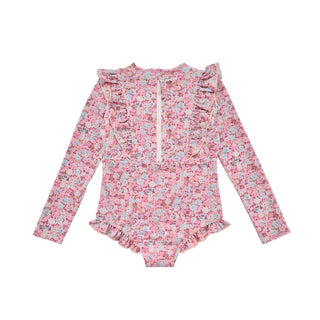 Badekleid langarm Aurelie Rosa mit Blumenprint von Louise Misha