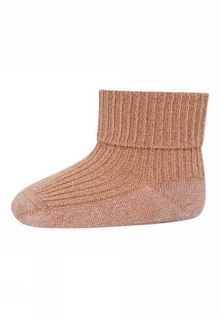 Glitzer Socken Ida in Gelbbraun von mp Denmark