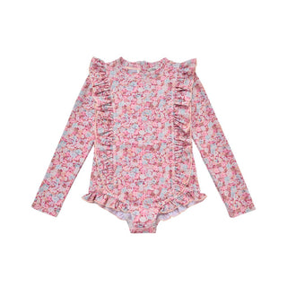 Badekleid langarm Aurelie Rosa mit Blumenprint von Louise Misha