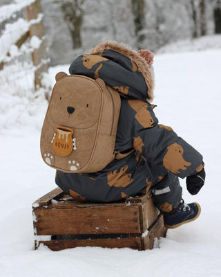 Kinderrucksack Grosser Bär Karl Walnussbraun von Little who