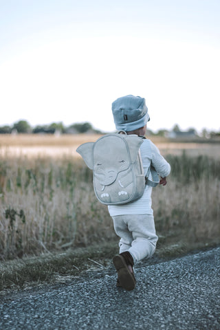 Kinderrucksack Grosser Elefant Rosa Hellgrau von Little who