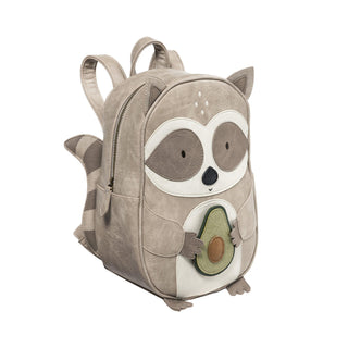 Kinderrucksack Grosser Waschbär Waldemar Beigegrau von Little who