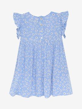 Kleid Hellblau mit weissen Blumenprint von Creamie