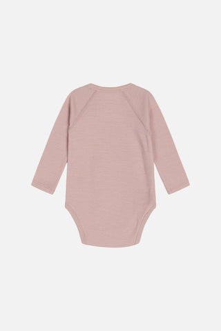 Merino-Wolle Body Bia Uni Zartrosa von Hust & Claire