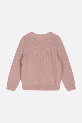 Merino-Wolle Strickjacke Curi Zartrosa von Hust and Claire