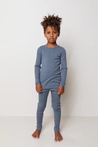 Merinowolle Rib Leggings Stormy Blue von MarMar