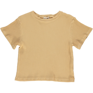 T-Shirt Gerippt Gelb von Poudre Organic
