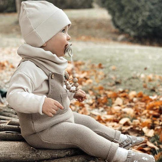 Organic Knit Dungarees / Overall Caramel von Cosy Roots