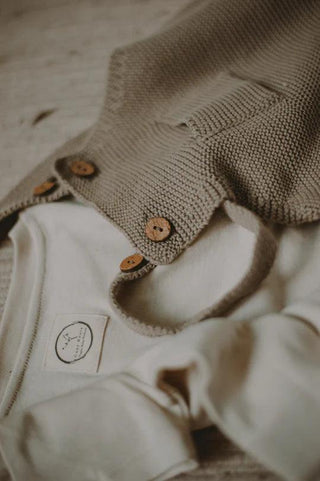 Organic Knit Dungarees / Overall Caramel von Cosy Roots