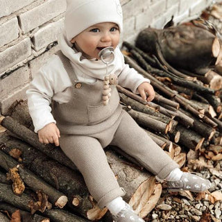 Organic Knit Dungarees / Overall Caramel von Cosy Roots