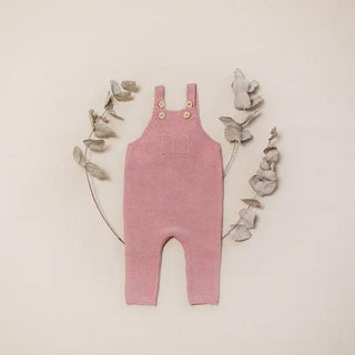 Organic Knit Dungarees / Overall Dusty Rose von Cosy Roots