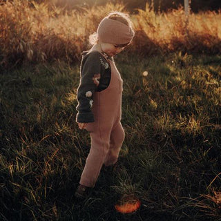 Organic Knit Dungarees / Overall Dusty Rose von Cosy Roots