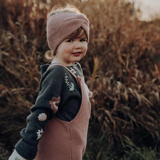 Organic Knit Dungarees / Overall Dusty Rose von Cosy Roots