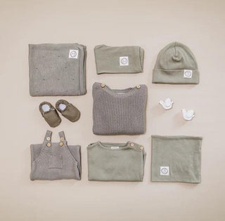 Organic Knit Dungarees / Overall Khaki von Cosy Roots