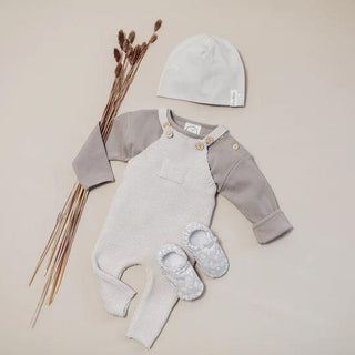 Organic Knit Dungarees / Overall Sand von Cosy Roots