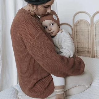Organic Oversize Knit Pulli - MUM - Walnut von Cosy Roots