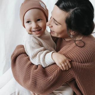 Organic Oversize Knit Pulli - MUM - Walnut von Cosy Roots