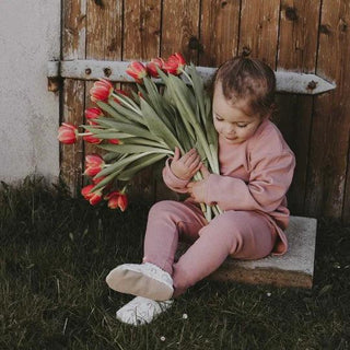Organic Rib Leggings Dusty Rose von Cosy Roots