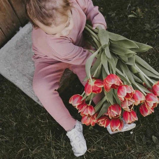 Organic Rib Leggings Dusty Rose von Cosy Roots