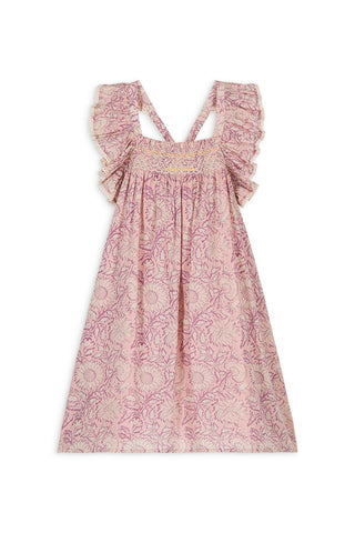 Kleid Mystralia Rosa mit Gänseblumenwiese von Louise Misha