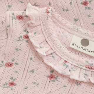 Langarm Body Veiled Rose Rosa mit Blumenprint von En Fant