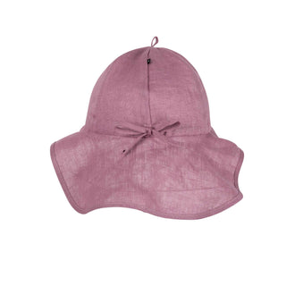 Leinenhut mit Nackenschutz Mauve von Pure Pure