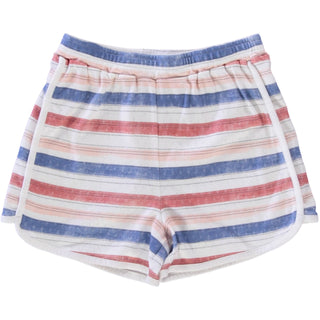 Retro-Shorts mit blau-roten Streifen von PETER JO