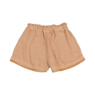 Shorts mit Spitzenrand Caramel für Kinder von Buho