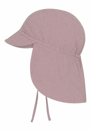 Sonnenhut mit Nackenschutz Rose Grey mit Stickerei von mp Denmark