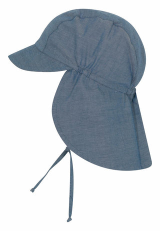 Sonnenhut UPF 50+ mit Nackenschutz Steinblau von mp Denmark