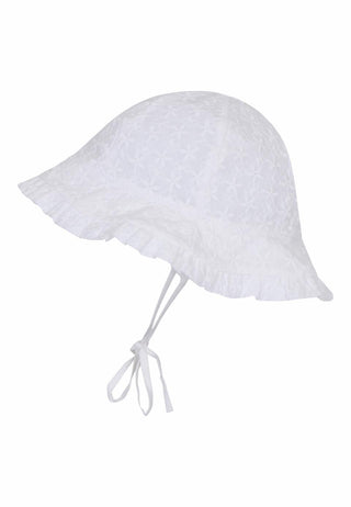 Sonnenhut mit Stickerei Weiss von mp Denmark