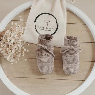 Strick-Babyschuhe Caramel von Cosy Roots