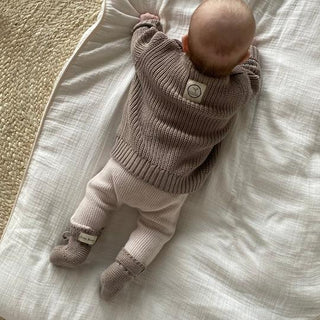 Strick-Babyschuhe Caramel von Cosy Roots