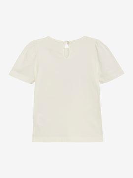 T-Shirt Weiss mit blauem Blumenprint von Creamie