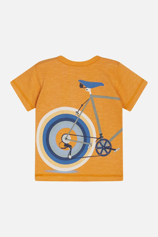 T-Shirt gelb mit Fahrrad Print von Hust & Claire