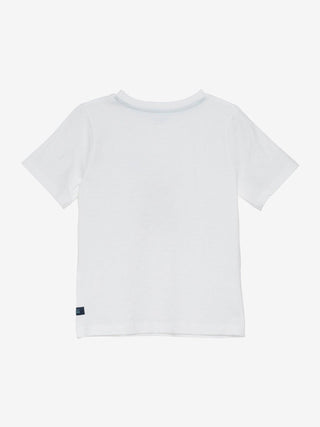 T-Shirt von Minymo Weiss mit Faultier und Surfbrett Sujet